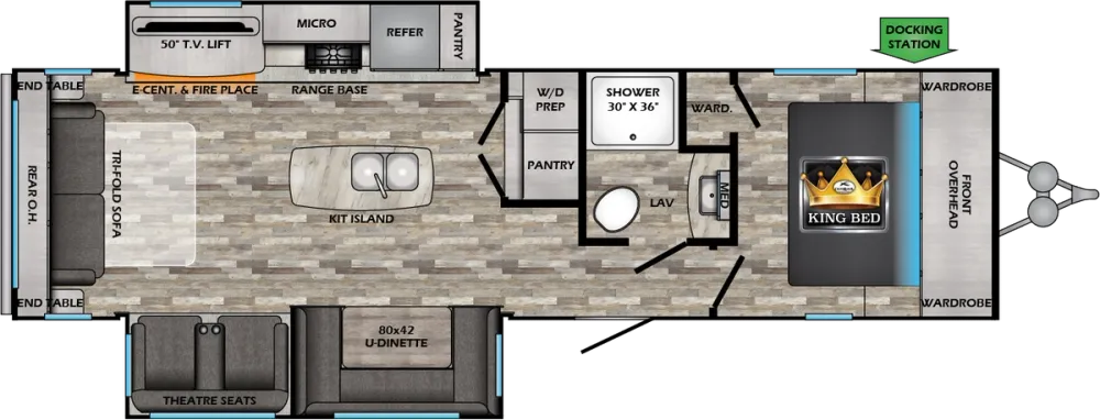 Floorplan of RV model CR30RLS