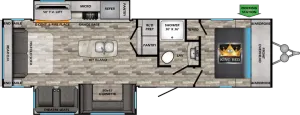 Floorplan of RV model CR30RLS