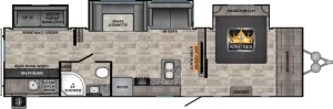 Floorplan of RV model VL34BH