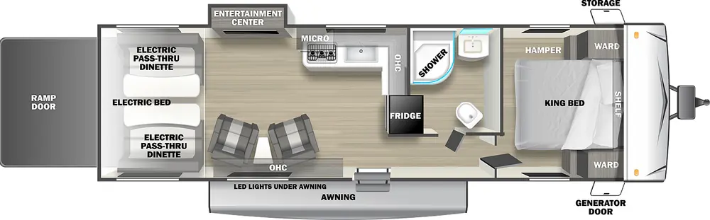 Floorplan of RV model KB2700