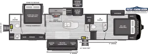 Floorplan of RV model 350DMS