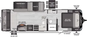 Floorplan of RV model 2700RL