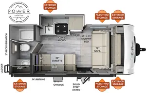 Floorplan of RV model E19FDS