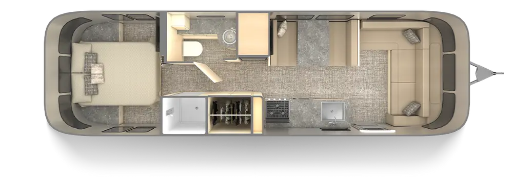 Floorplan of RV model Flying Cloud 30RB