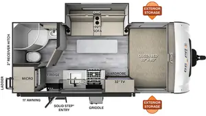 Floorplan of RV model G19FBS