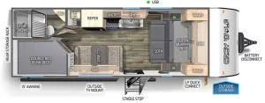 Floorplan of RV model 22MKSE