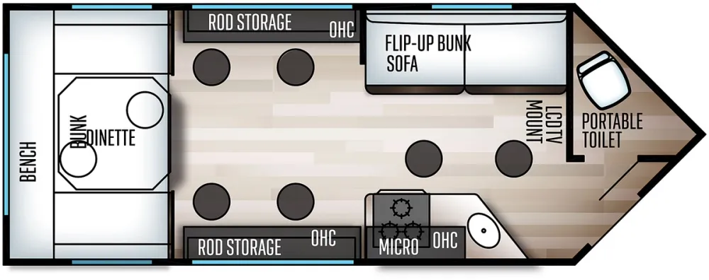 Floorplan of RV model 16GR