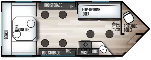 Floorplan of RV model 16GR