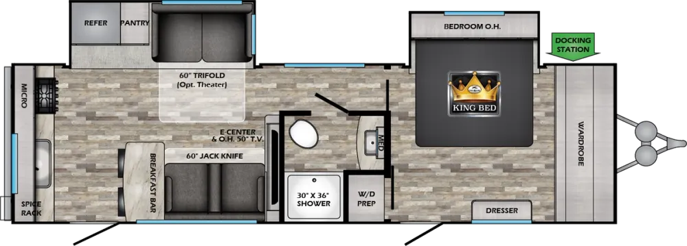 Floorplan of RV model CR29RKL