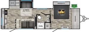 Floorplan of RV model CR29RKL