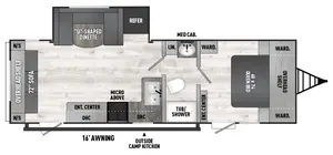 Floorplan of RV model 272RLS