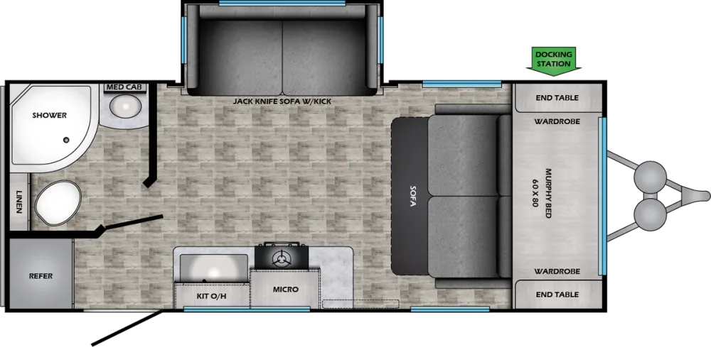 Floorplan of RV model SS20SS