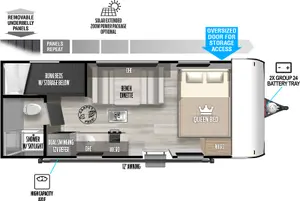 Floorplan of RV model 177BH