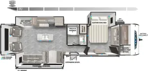 Floorplan of RV model 32RET