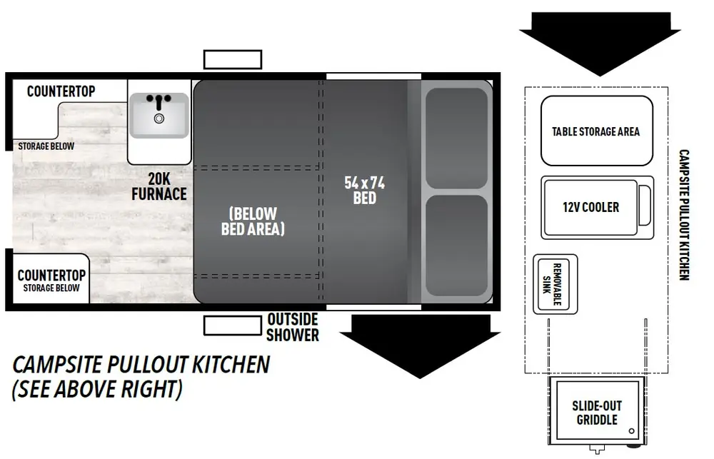 Floorplan of RV model Explore