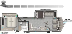 Floorplan of RV model 353FLFB