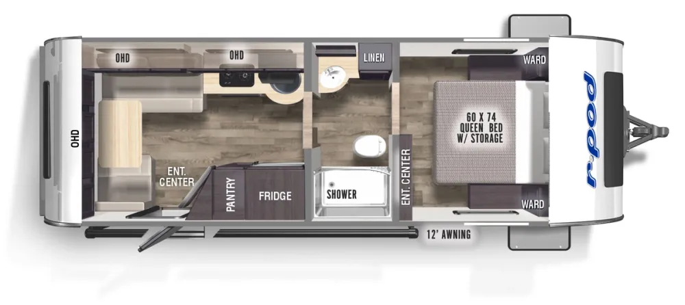 Floorplan of RV model RP-201