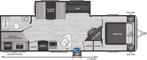 Floorplan of RV model 295BH