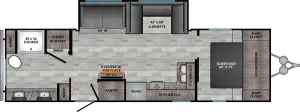 Floorplan of RV model ZR280RB