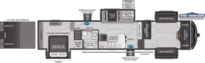 Floorplan of RV model 377FL