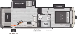 Floorplan of RV model 293SLRD