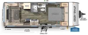 Floorplan of RV model 20RDSE