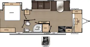 Floorplan of RV model 26FKDS