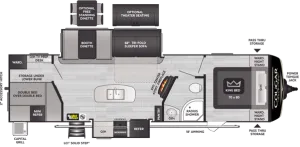 Floorplan of RV model 31BHKWE