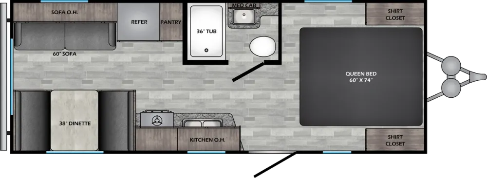 Floorplan of RV model ZR211RD