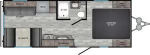 Floorplan of RV model ZR211RD