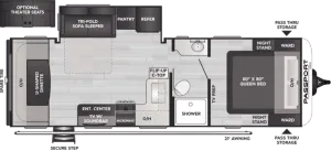 Floorplan of RV model 252RD