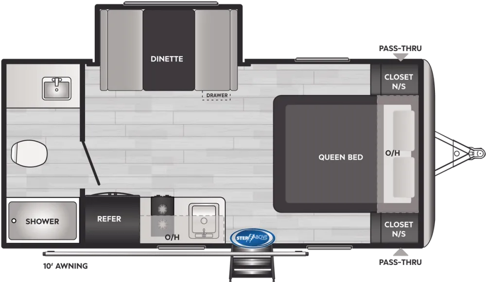 Floorplan of RV model 1790FQ