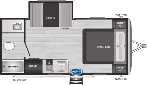 Floorplan of RV model 1790FQ