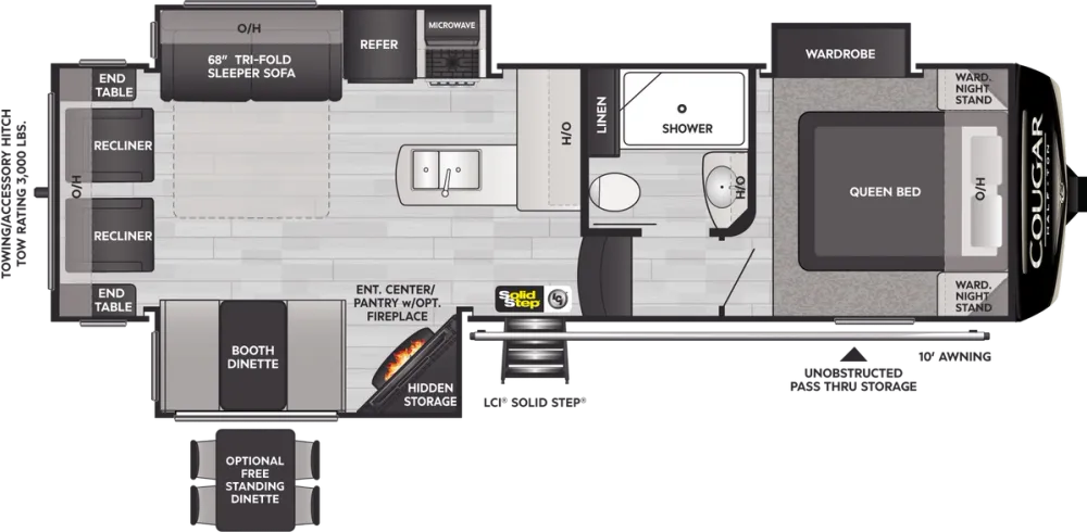 Floorplan of RV model 27SGS