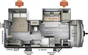 Floorplan of RV model 2516S