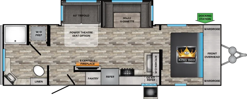 Floorplan of RV model CR27RBS