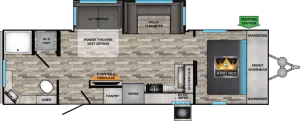 Floorplan of RV model CR27RBS