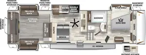 Floorplan of RV model 350RL