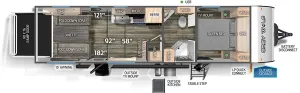 Floorplan of RV model 26MBRR