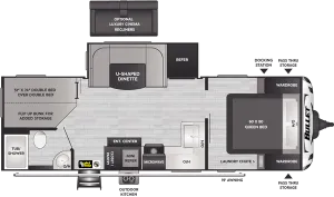 Floorplan of RV model 250BHS