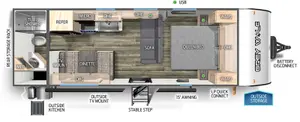 Floorplan of RV model 24JS