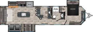 Floorplan of RV model HP374BAR