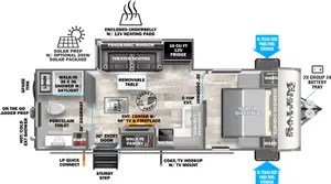 Floorplan of RV model 22RBHL