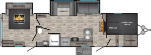 Floorplan of RV model VL32FB