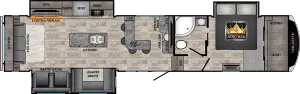 Floorplan of RV model VL370BR