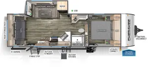 Floorplan of RV model 243TR