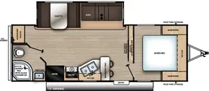 Floorplan of RV model 24RBS