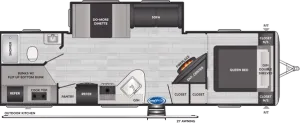 Floorplan of RV model 295BHWE