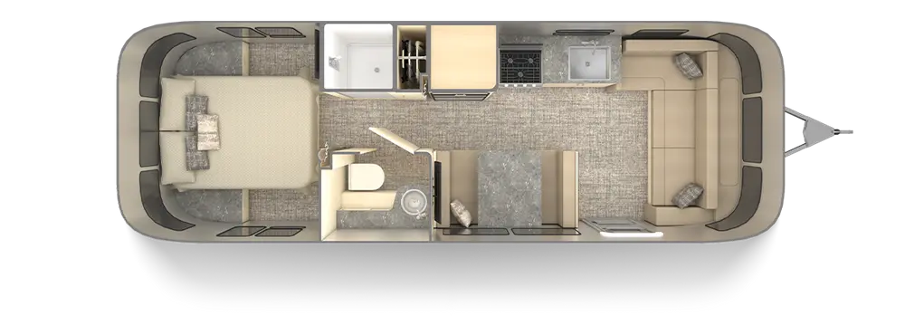 Floorplan of RV model Flying Cloud 28RB