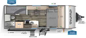 Floorplan of RV model 16BHS